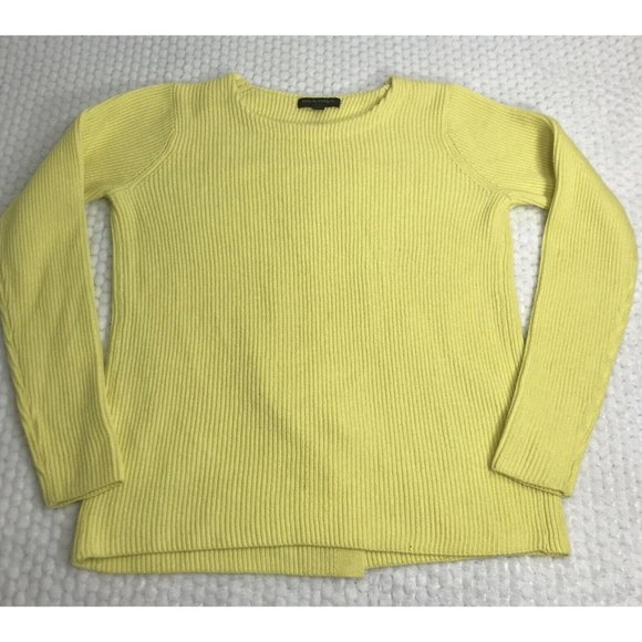 Banana Republic Yellow Cross Back Wool Crew SM - Picture 4 of 8